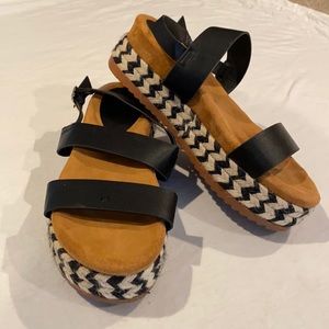 Fun printed platform sandals